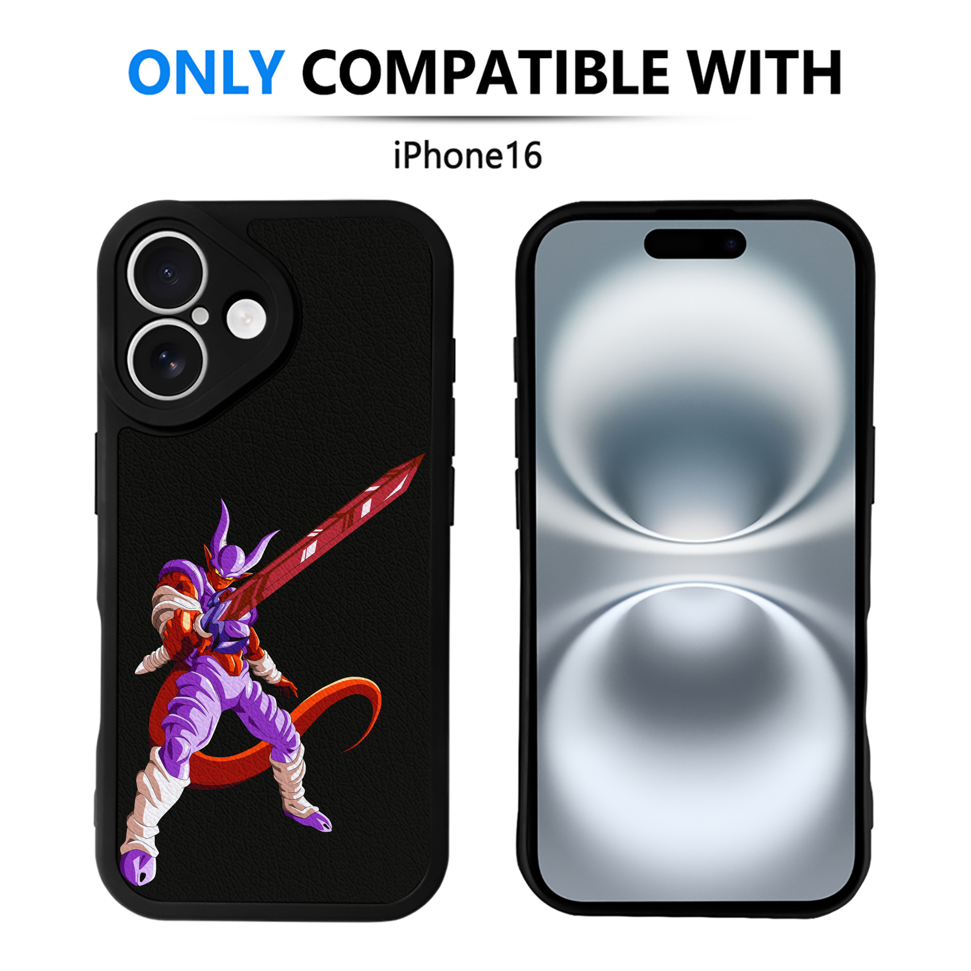 （画像用） ドラゴンボール ジャネンバ DRAGON BALL Janemba 【iPhone 16シリーズ対応】シリコンスマホケース（レザー調） 材質：シリコン